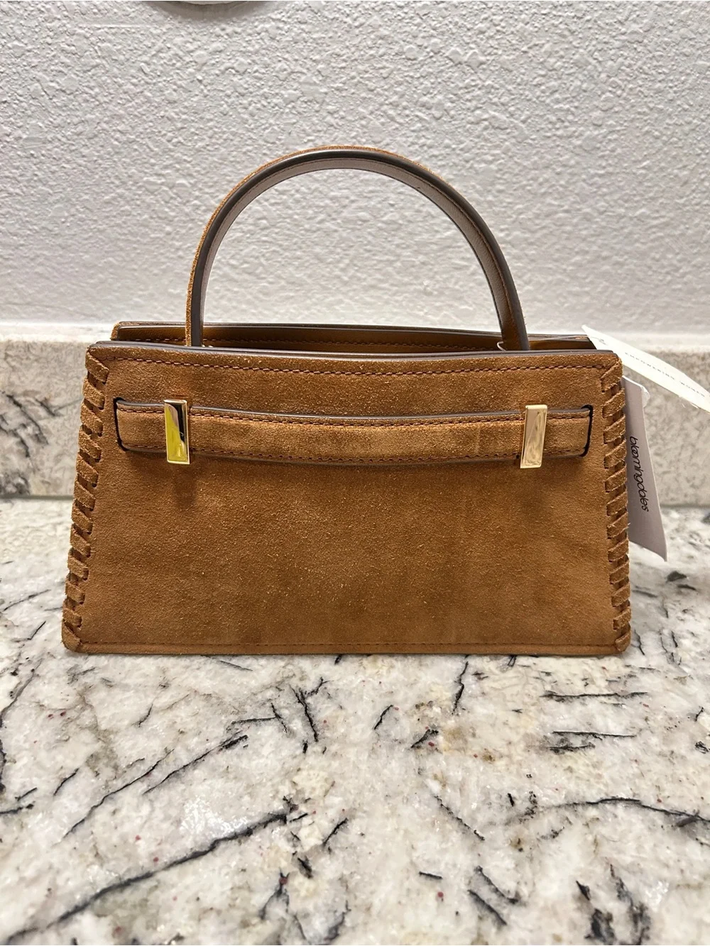 NWT Tory Burch MINI LEE RADZIWILL SUEDE FRINGE TOP-HANDLE BAG, $630 Retail